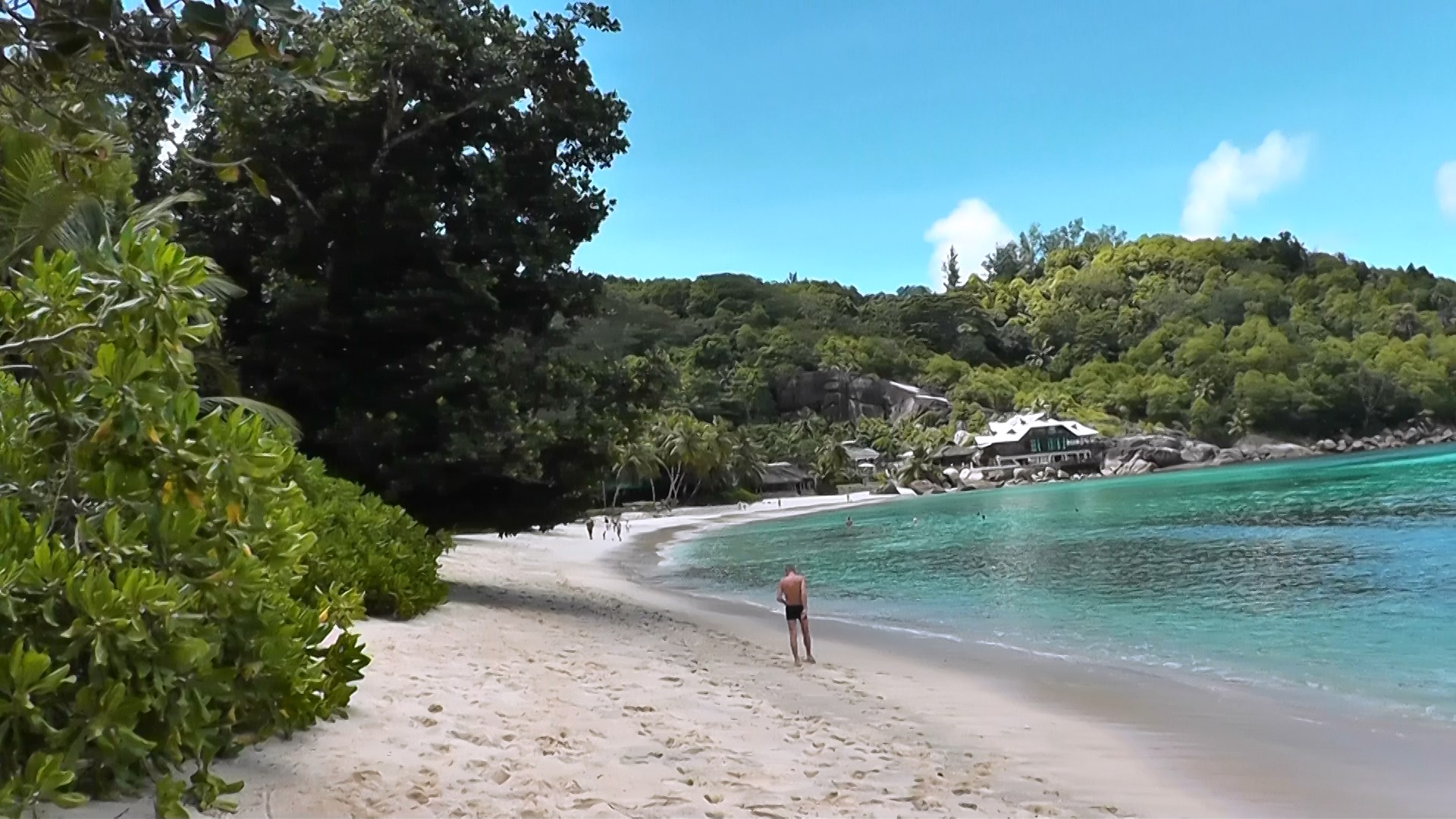 Anse Takamaka, plage, vue gauche